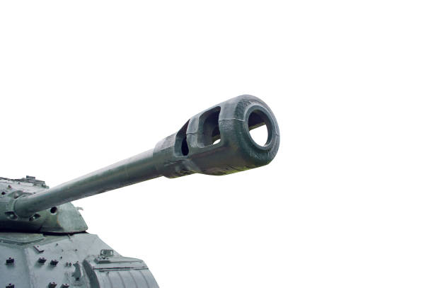 istock Old military tank isolated  white background 1567902245