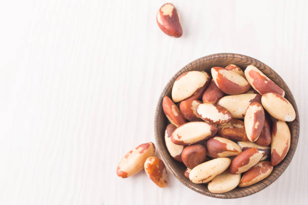 istock Brazilian nuts in a bowl. 1567916162