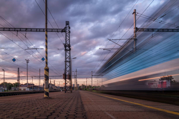 istock Train in color summer evening in Ostrava CZ 07 20 2023 1567927361
