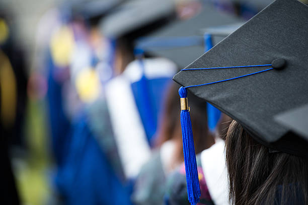 istock Line of graduates from behind 156793472