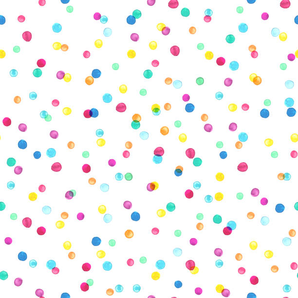 Colorful background with hand drawn dots vector art illustration