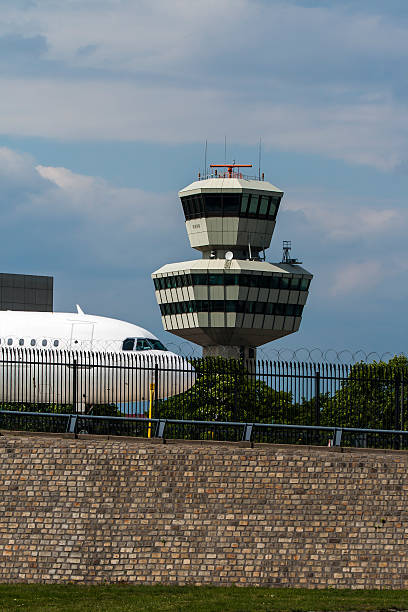 Airport Tower Berlin Tegel Germany stock photo