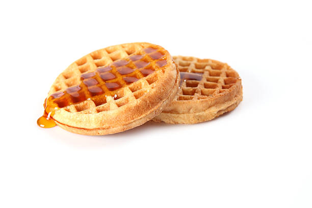 gaufres - waffle breakfast syrup food photos et images de collection