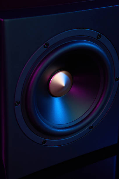 istock Multimedia acoustic sound speaker with neon lighting 1567997930