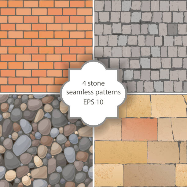 kamień bezszwowe wzory - seamless brick repetition pattern stock illustrations