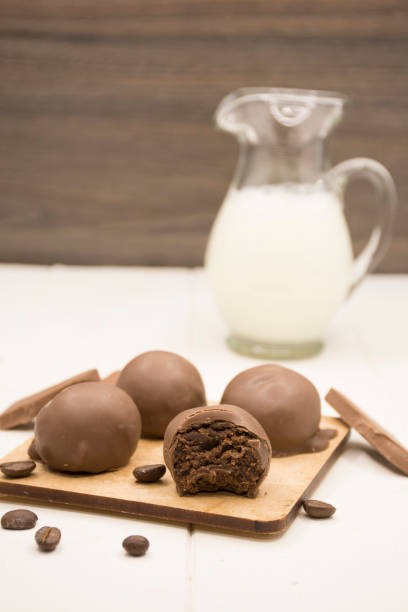istock Delicious Chocolate Brownie with arequipe 1568030503