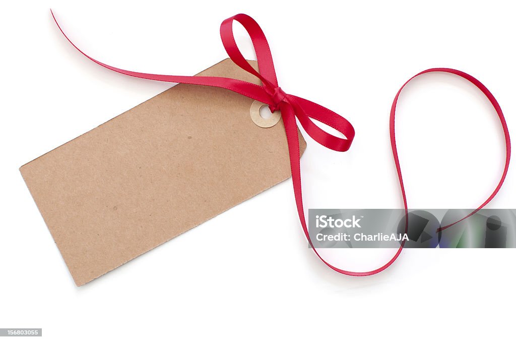 Пустой подарок тег - Стоковые фото Атласная ткань роялти-фри