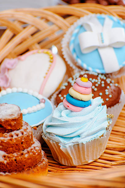 istock colorful cupcakes in a basket 156805652