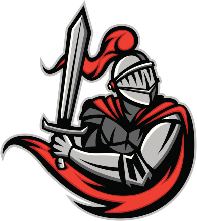 Knight Mascot 3 Stock Illustration - Download Image Now - Knight ...