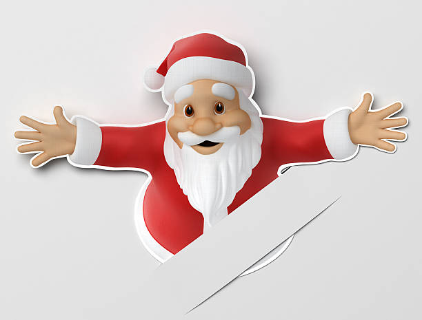 istock Santa cut out of paper 156806974