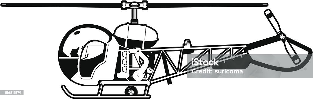 Helicóptero - arte vectorial de Avión libre de derechos