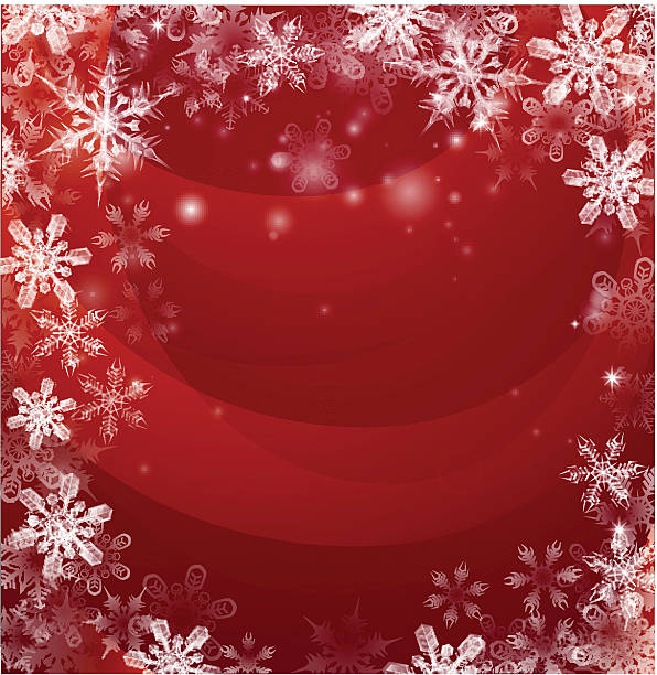 red christmas snow background - chris snow stock illustrations