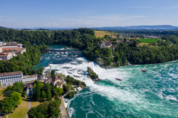 Swiss Rhine Falls stock photo