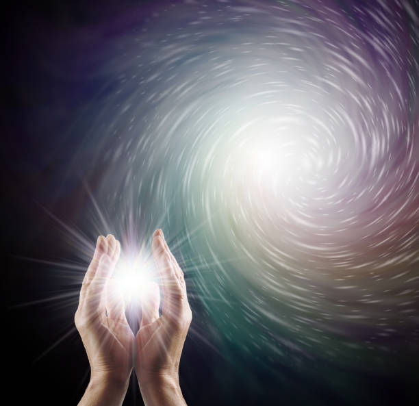 istock Channeling vortex healing vibes bringing light into the darkness 1568164432