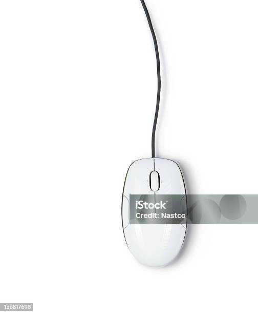 Computer Mouse Stock Photo - Download Image Now - Computer Mouse, High Angle View, White Background