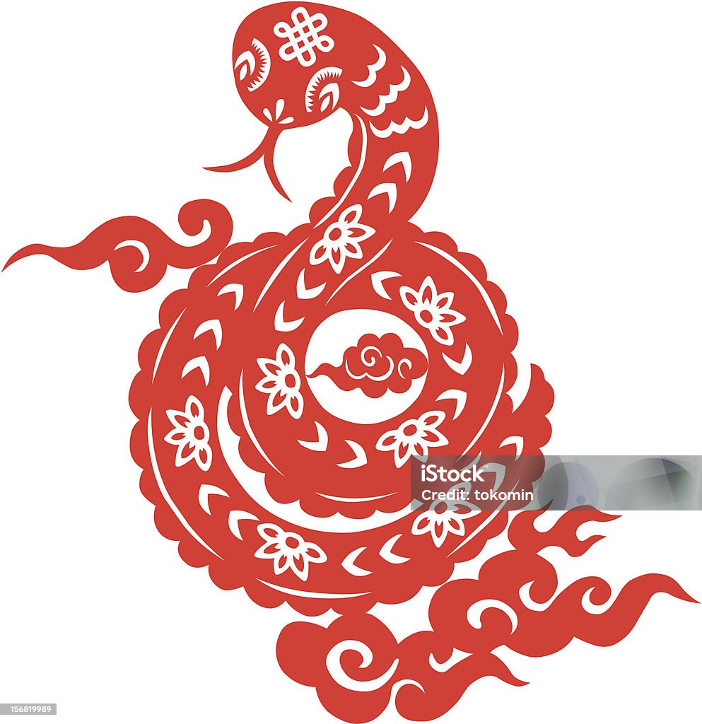 Serpiente de año nuevo chino - arte vectorial de Serpiente libre de derechos