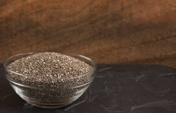 istock Organic chia seeds - Salvia hispanica 1568208364