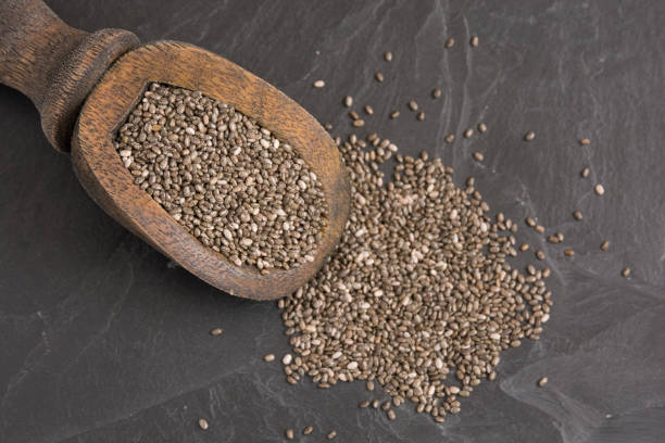 istock Organic chia seeds - Salvia hispanica 1568209403