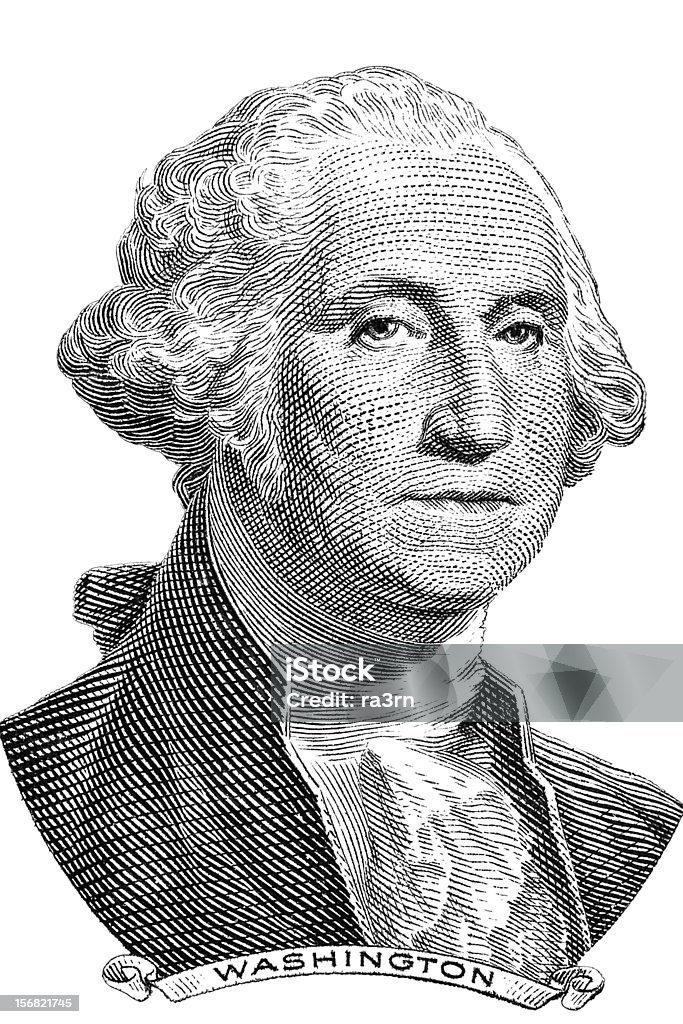 Retrato de George Washington - Ilustración de stock de George Washington libre de derechos