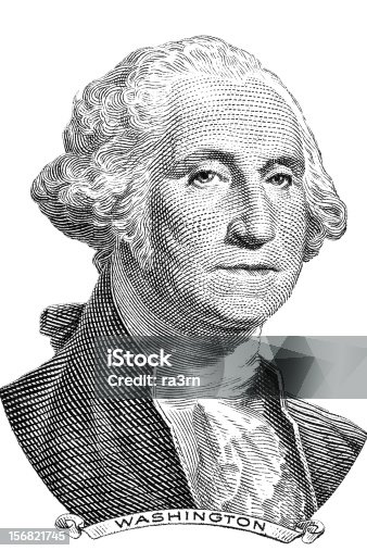 istock A portrait of George Washington in black and white 156821745