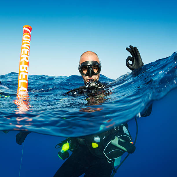 istock Ok scuba diving sign 156823965