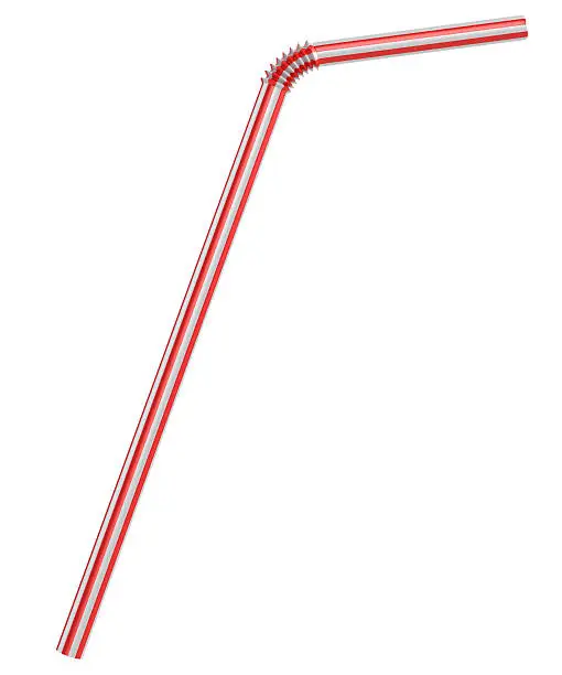 drinking straw isolated on white