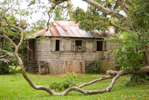 old wooden house on plantation