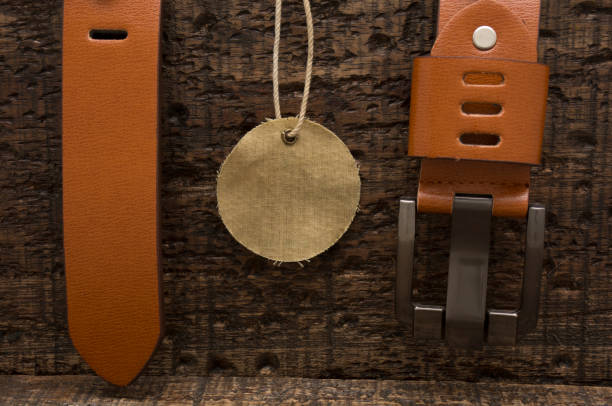 istock Brown leather belt for men. 1568318262