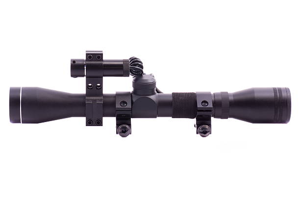 laser fucile ambito - crosshair gun rifle sight aiming foto e immagini stock