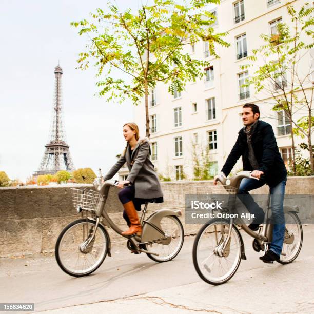 Riding In Paris Stock Photo - Download Image Now - Cycling, Paris - France, Bicycle