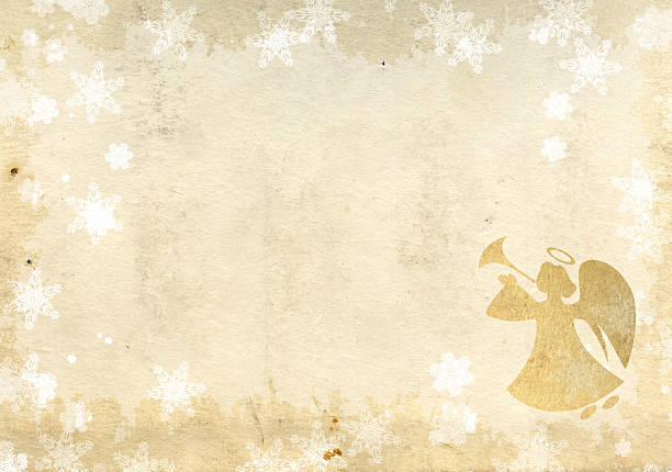 Christmas grunge background with angel