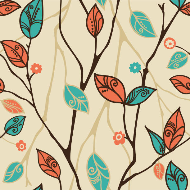 Leaves pattern vector art illustration