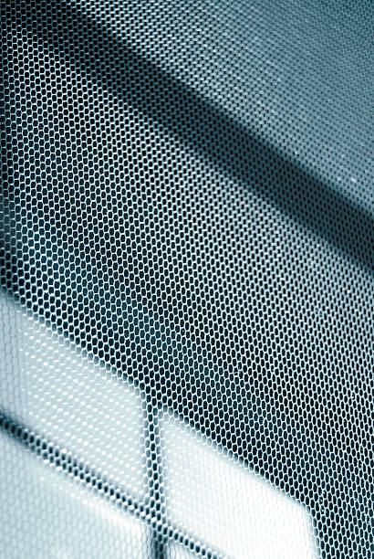 istock mesh abstract monochrome; mosquito net against window background 156837230