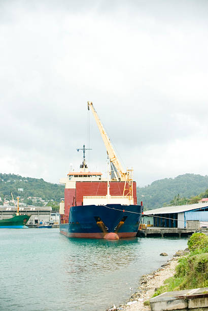 istock cargo vessel in port 156837266