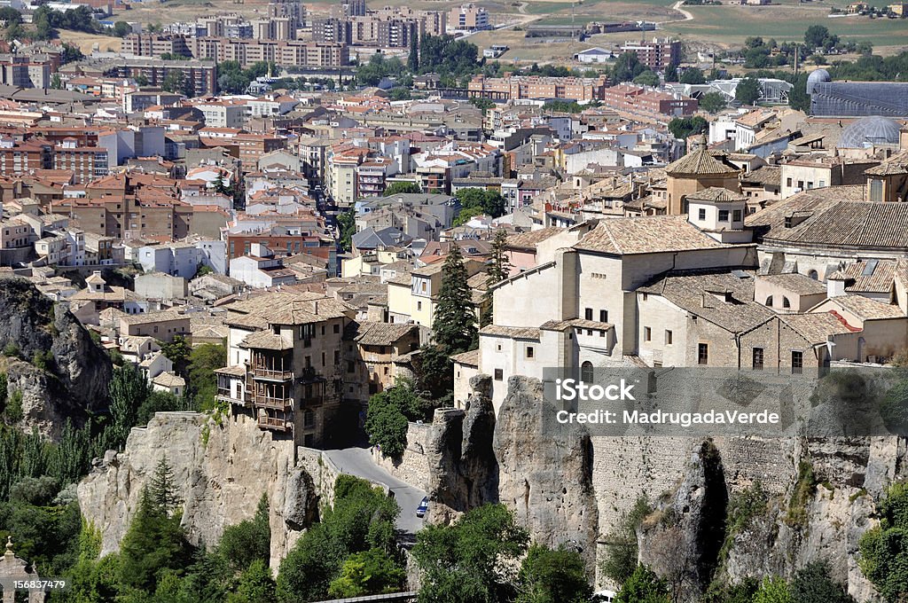 Veduta aerea di Cuenca, Spagna - Foto stock royalty-free di Ambientazione esterna