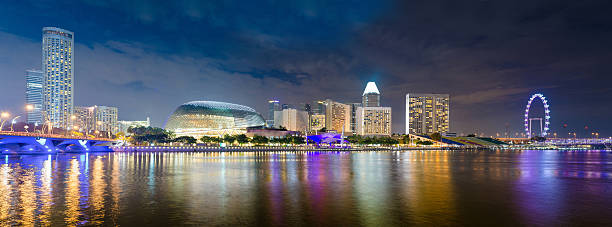 istock Panoramic View of Singapore at Dusk 156837583