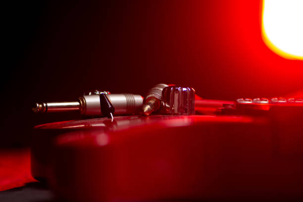 istock Music sound system jack cable - sound recording equipment 1568387478