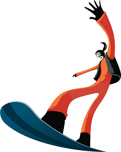trick - snowboard extreme sports speed motion stock-grafiken, -clipart, -cartoons und -symbole