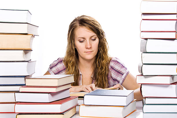 istock Isolated young female student 156846951