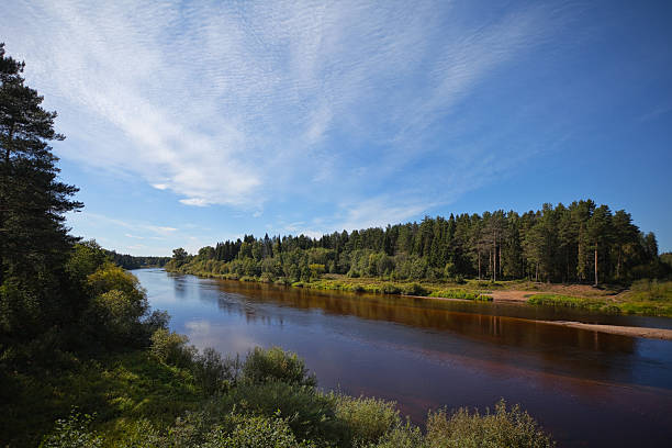 River Belaya Kholunitsa stock photo