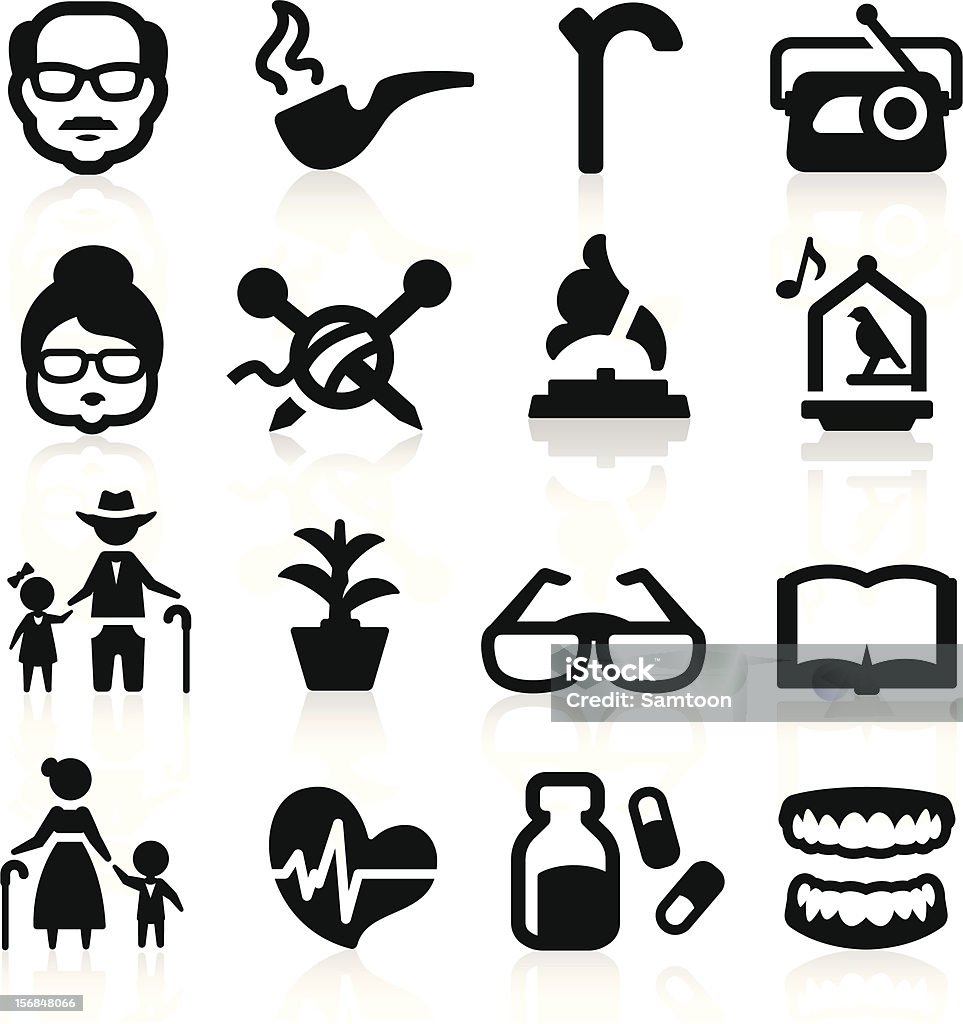 Conjunto de iconos de estilo de vida superior-Serie elegante - arte vectorial de Grupo de iconos libre de derechos