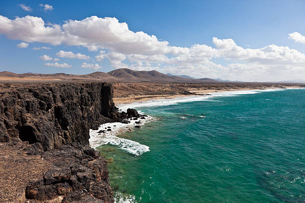 costa de isla de fuerteventura (el cotillo - el cotillo fotografías e imágenes de stock