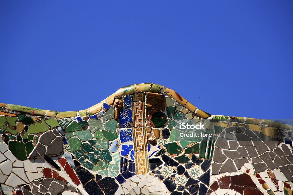 Parco Güell Balaustrata - Foto stock royalty-free di Antoni Gaudí