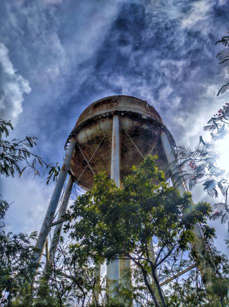 istock Abandoned water reservoir tank 1568532193