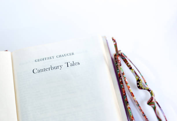 istock Open Book, Title Page: Canterbury Tales by Chaucer 1568563634