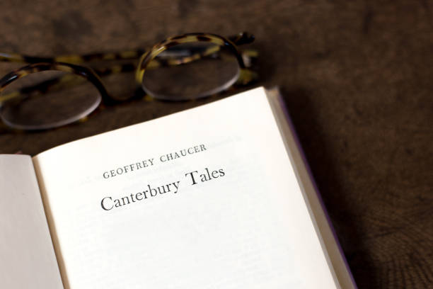 istock Open Book, Title Page: Canterbury Tales by Chaucer 1568564170