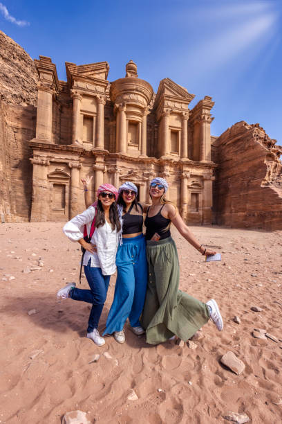 istock Friends traveling in Petra, Jordan. 1568569838