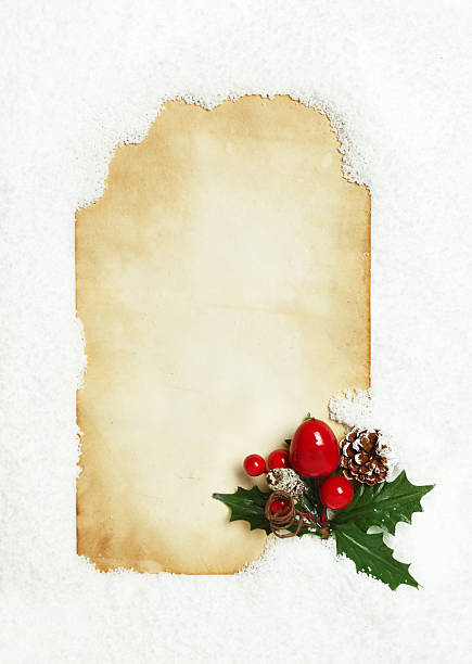 neve coberta de papel - christmas parchment holiday frost - fotografias e filmes do acervo