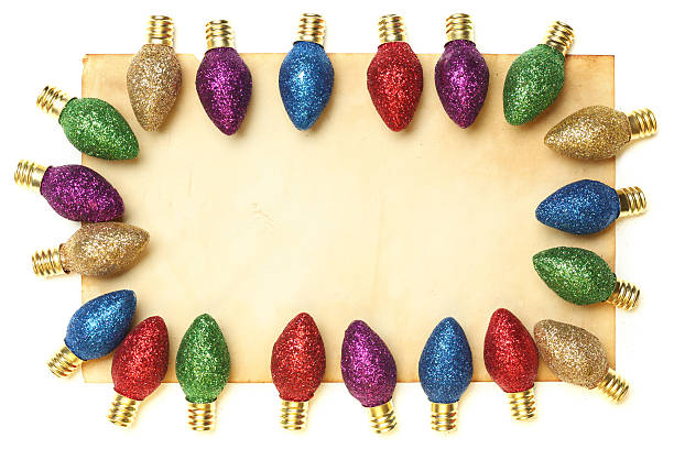 istock Paper with Christmas lights 156857787