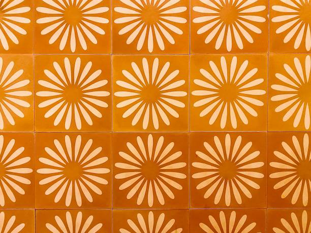 Terracotta Sun Flower Tiles